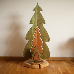 Декор - Підставка "Ялиночка Санти" трикольор комбо