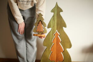 Декор - Підставка "Ялиночка Санти" трикольор комбо