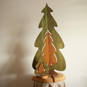 Декор - Підставка "Ялиночка Санти" трикольор комбо