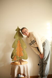 Декор - Підставка "Ялиночка Санти" трикольор комбо