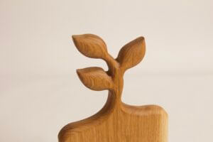 Обробна Дубова Дошка "Листочки" для нарізання