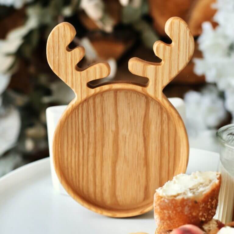 Блюдце "Оленятко" Новорічна Тарілка Для Пряників 21*14 см