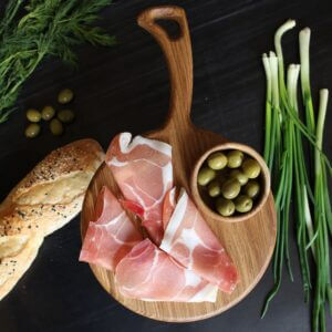 Дошка Обробна "Круглик" Дубова — для нарізання та сервірування