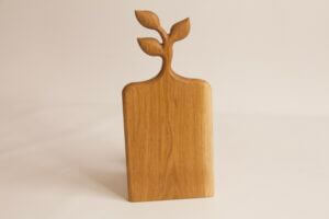 Обробна Дубова Дошка "Листочки" для нарізання