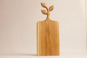 Обробна Дубова Дошка "Листочки" для нарізання