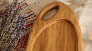 Дошка "Бочка 01" Кухонна  Для Подачі 25*17 см