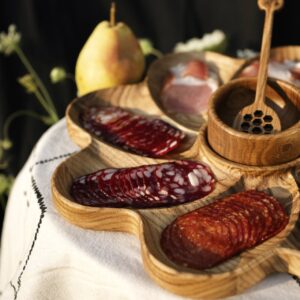 Комплект для подачі закусок "Менажниця Анемона + Піалка + Медівничка"