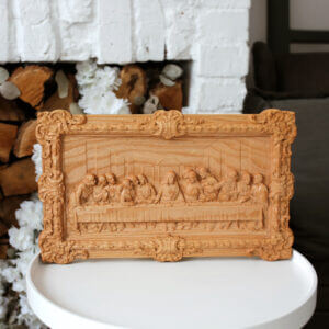 Дерев’яна ікона "Таємна вечеря" 38*23 см Ясен