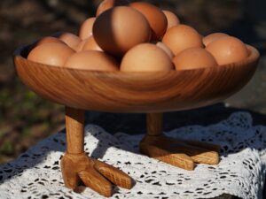 Великодня Підставка "Курочка - Ципочка" для яєць на курячих ніжках