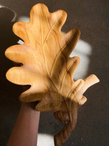 Менажниця  "Лист із Жолудем" Для Подачі Закусок 40*24 см