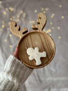 Блюдце "Оленятко" Новорічна Тарілка Для Пряників 21*14 см