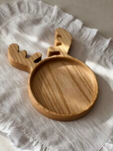 Блюдце "Оленятко" Новорічна Тарілка Для Пряників 21*14 см