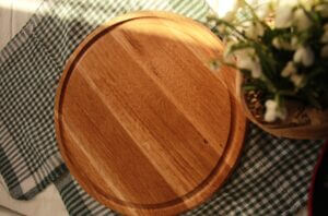 Дошка Кругла Для Подачі Піци із Канавкою По Колу