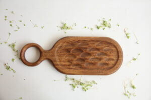 Дошка "Пампушка" Дубова Кухонна Для подачі 40*15 см