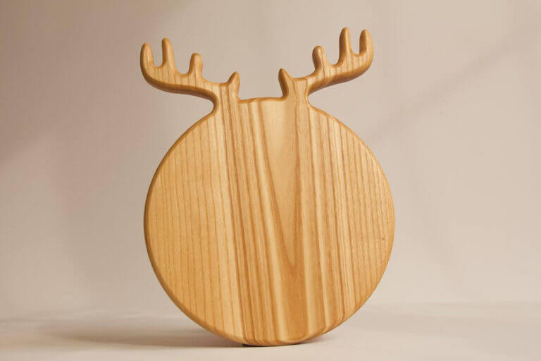 Дошка "Кругле Оленятко" Кухонна Для Нарізання 35*25 см