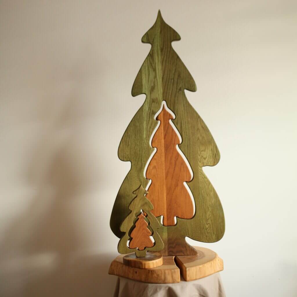 Декор - Підставка "Ялиночка Санти" трикольор комбо