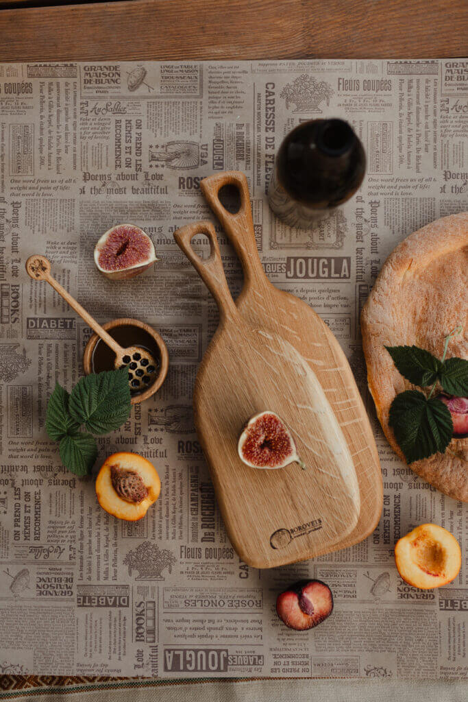 Дошка Обробна "Овалик" Дубова Для Нарізання