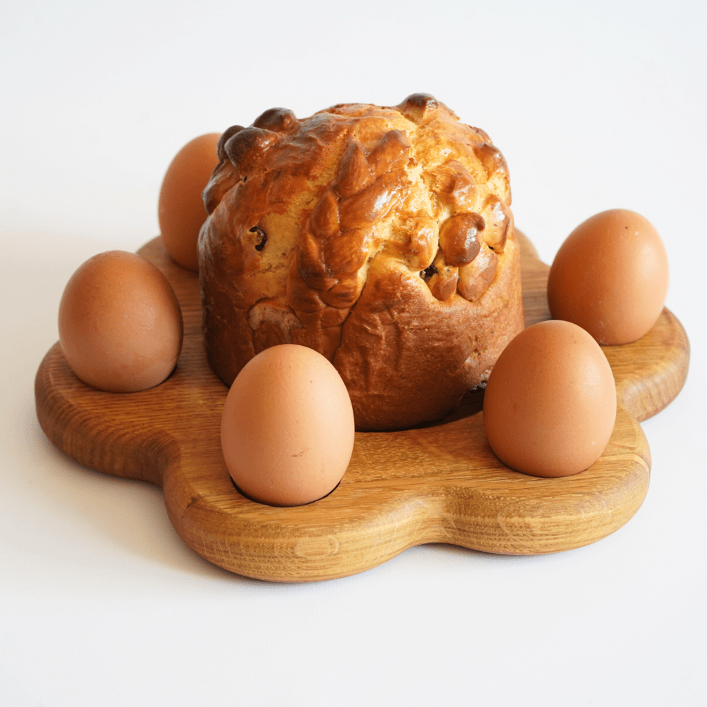 Великодня Підставка "Квітка" 25 см Для 6 Яєць та Паски