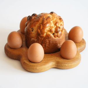 Великодня Підставка "Квітка" 25 см Для 6 Яєць та Паски