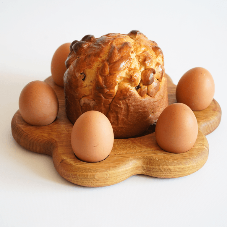 Великодня Підставка "Квітка" 25 см Для 6 Яєць та Паски