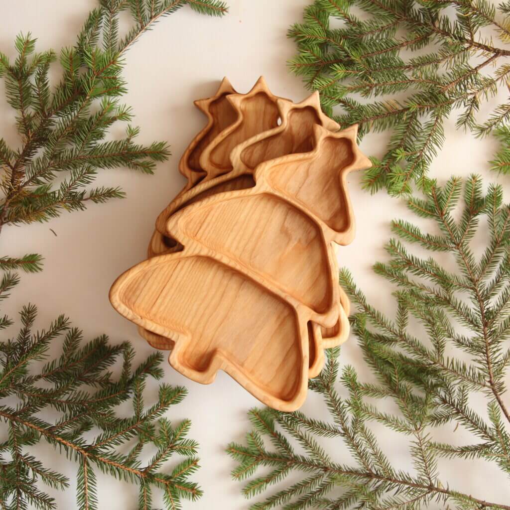 Новорічна Менажниця "Ялинка" Для Подачі Мандаринок 28*21 см