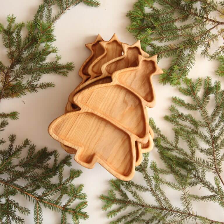 Новорічна Менажниця "Ялинка" Для Подачі Мандаринок 28*21 см