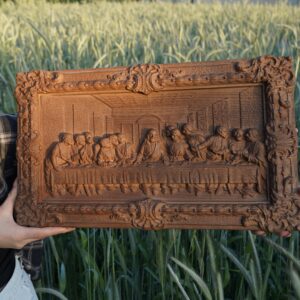 Ікона «Таємна Вечеря» 49×30×4,5 см — ікона на новосілля, весілля, річницю